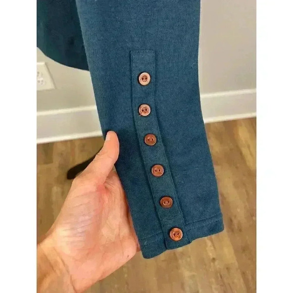 Gersemi Equestrian Milly Riding Shirt Half Zip Long Sleeve Women's M Blue Patch - Picture 5 of 14